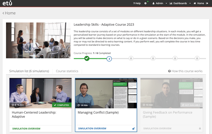 Simulation Course - Leadership - Screenshot