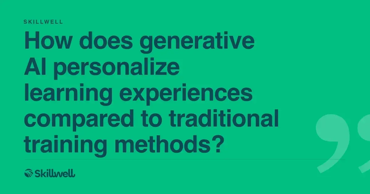 Generative AI vs. Traditional Training ...