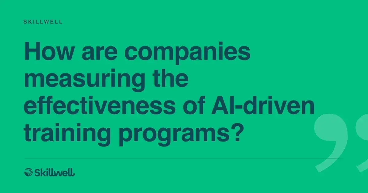 How Companies Measure AI Training ...